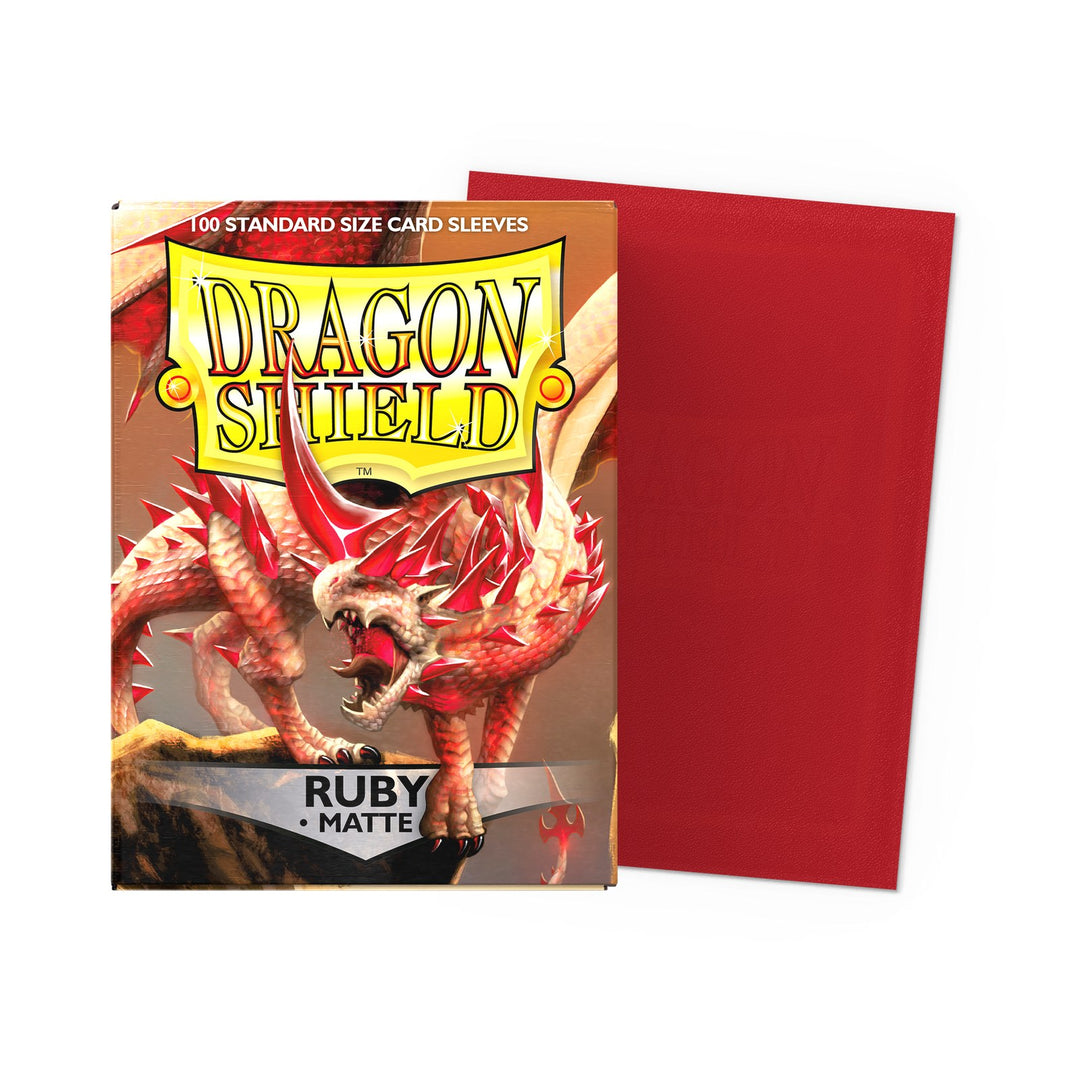 Dragon Shield Sleeves: Standard Matte - Ruby 100CT — official packshot