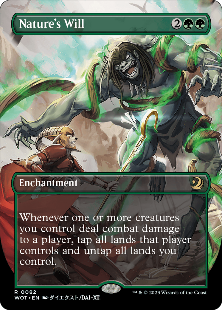 Nature's Will (Anime Borderless) (WOT-082) - Wilds of Eldraine: Enchanting Tales (Borderless) Foil