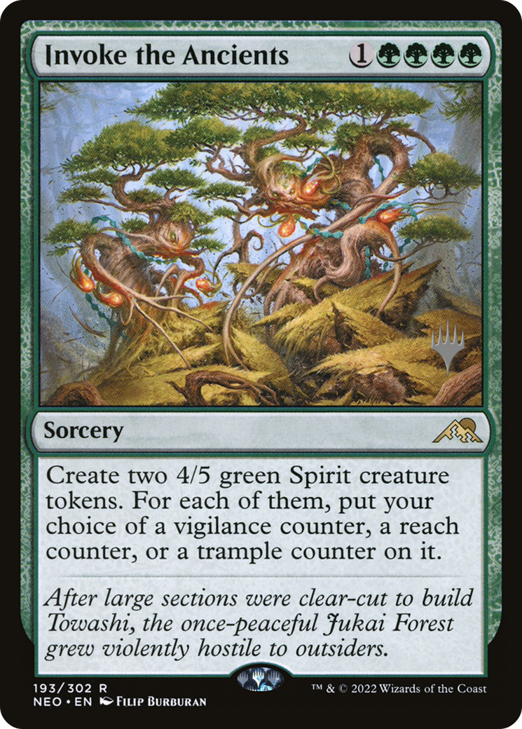 Invoke the Ancients (PPNEO-193P) - Kamigawa: Neon Dynasty Promos