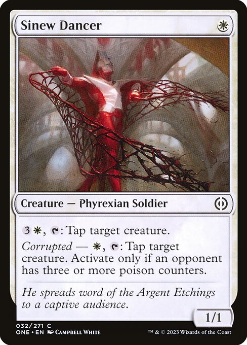 Sinew Dancer (ONE-999-SD) - Phyrexia: All Will Be One Foil — official product image (scryfall)