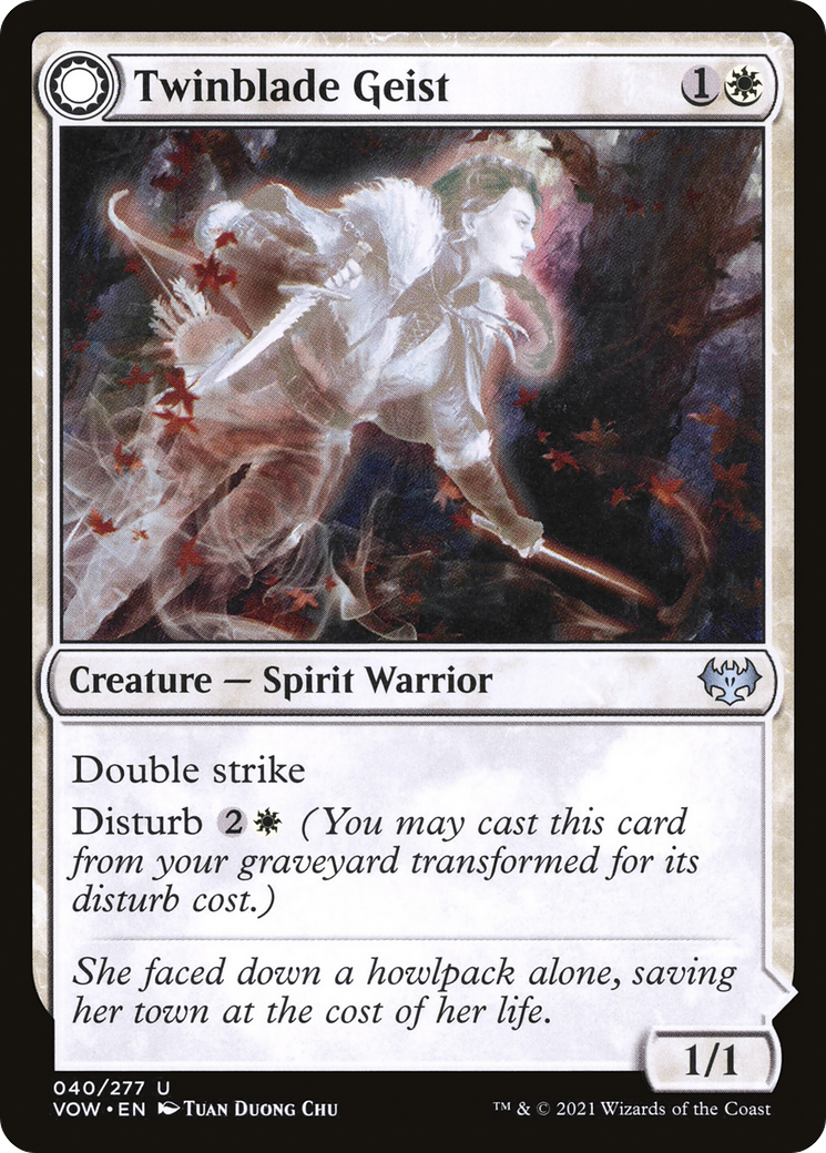 Twinblade Geist (VOW-040) - Innistrad: Crimson Vow: (Double Faced Transform)