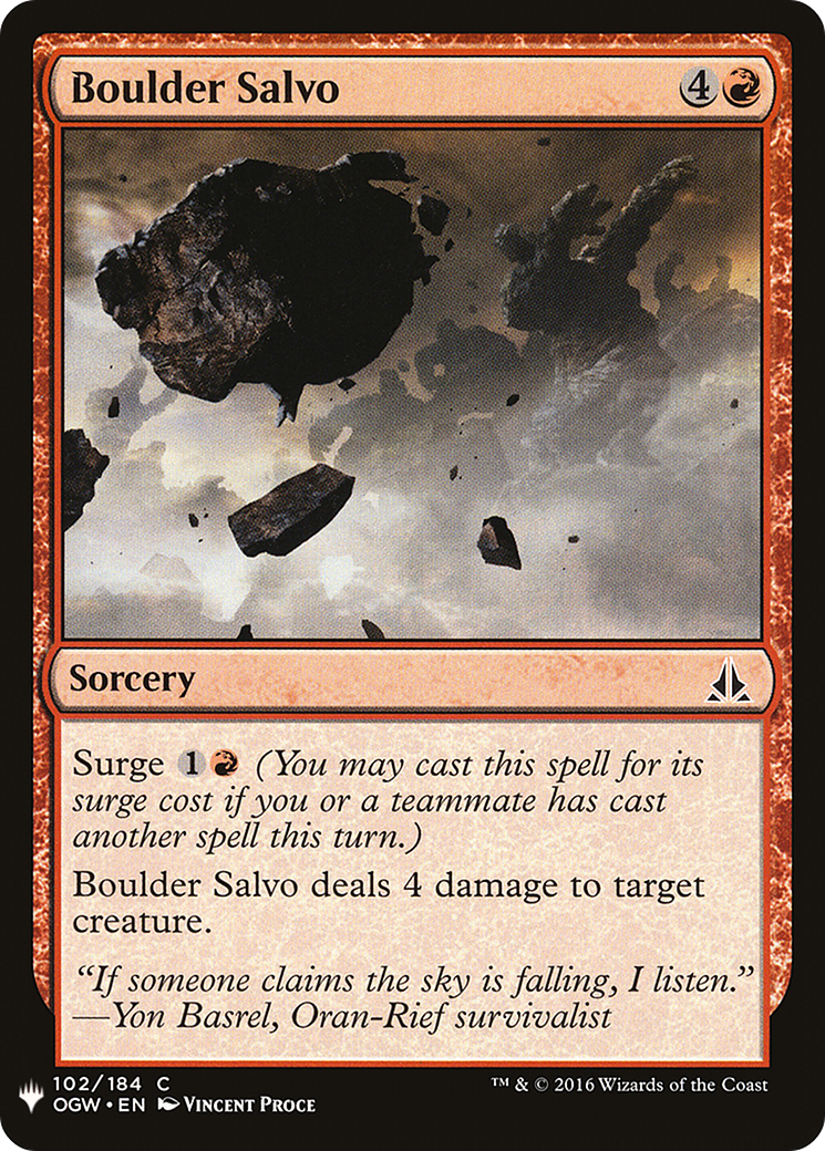 Boulder Salvo (LIST-102) - The List