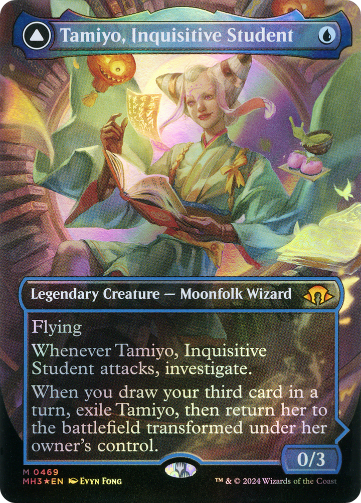 Tamiyo, Inquisitive Student (Borderless) (Textured Foil) (MH3-469) - Modern Horizons 3 (Borderless) Foil