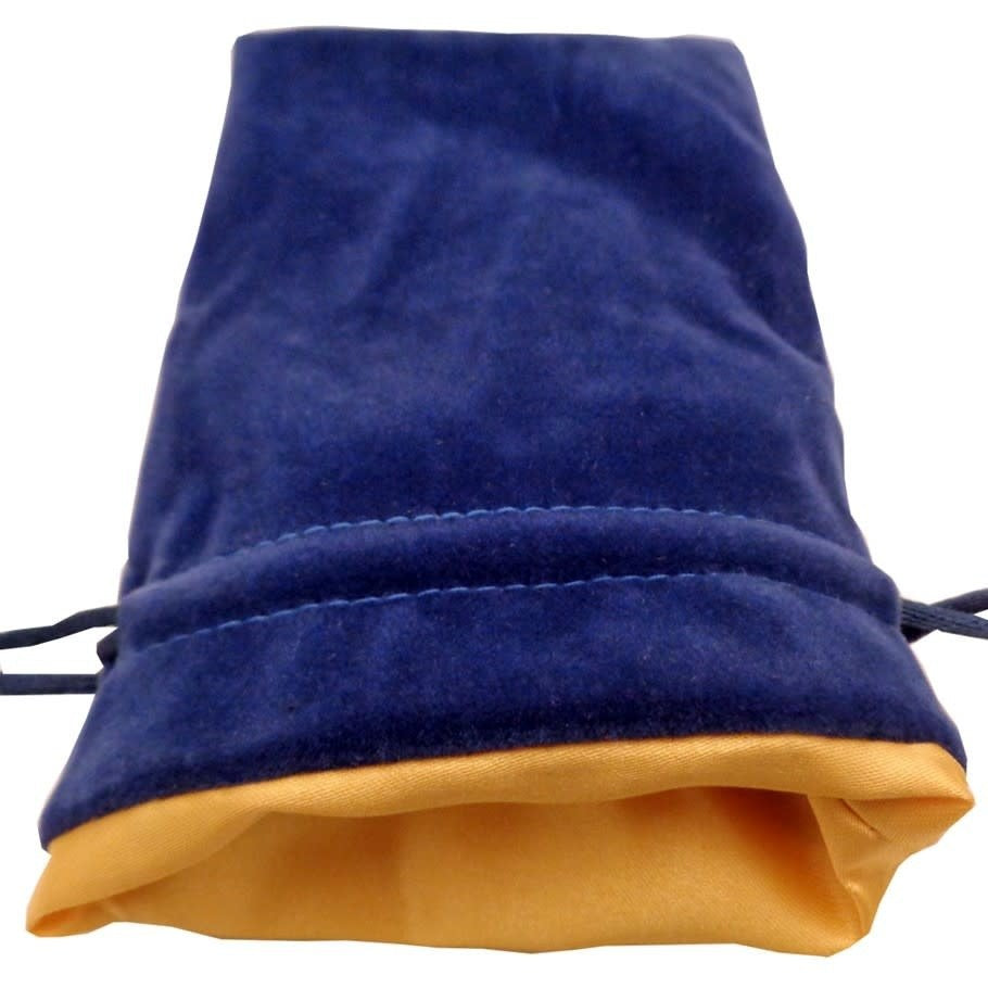 FanRoll 4x6 Velvet Dice Bag – Blue/Gold