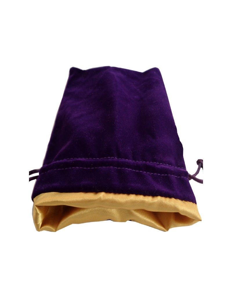 FanRoll 4x6 Velvet Dice Bag – Purple/Gold