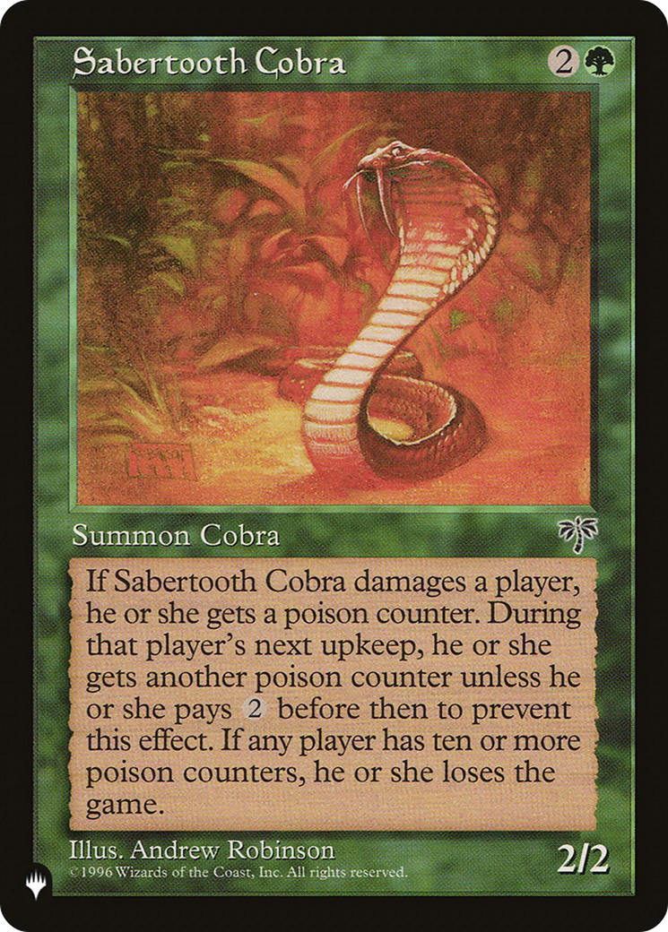 Sabertooth Cobra (LIST-) - The List