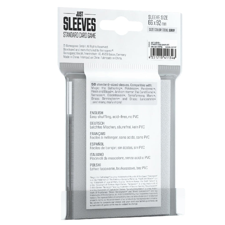 Gamegenics Just Sleeves - Standard Card Game White — official manufacturer extra