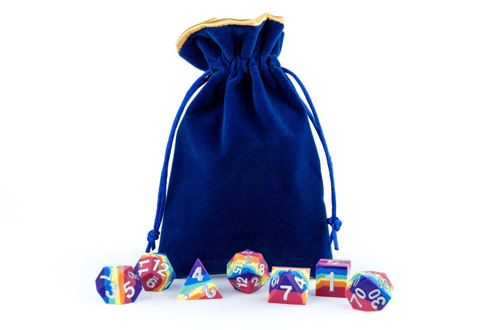 FanRoll blue/gold bag with dice — official