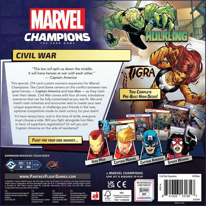 Marvel Champions: The Card Game – Civil War Expansion — official publisher extra