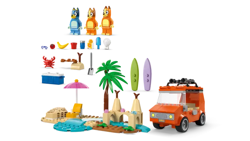 LEGO Bluey: Bluey's Beach & Family Car Trip - 11202