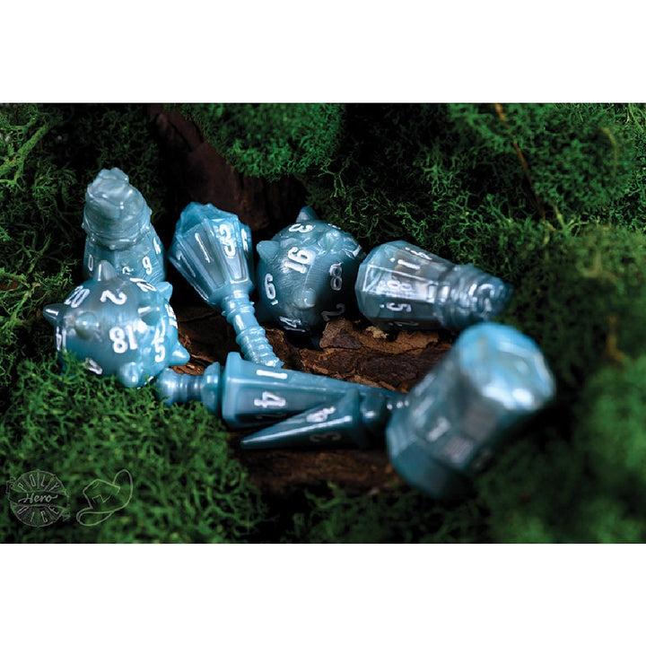 PolyHero Warrior 8 Dice Set in Stalwart Storm — official manufacturer extra