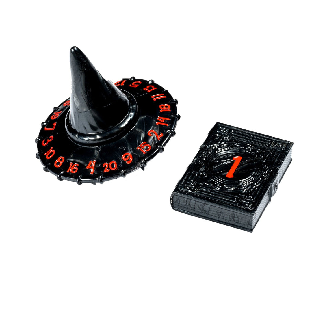PolyHero Wizard d20 Wizard Hat and d2 Spellbook in Shadow — official packshot