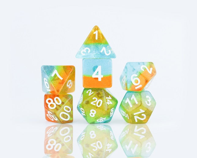 Sirius Dice Dice Set - Celestial - Ocean Dusk