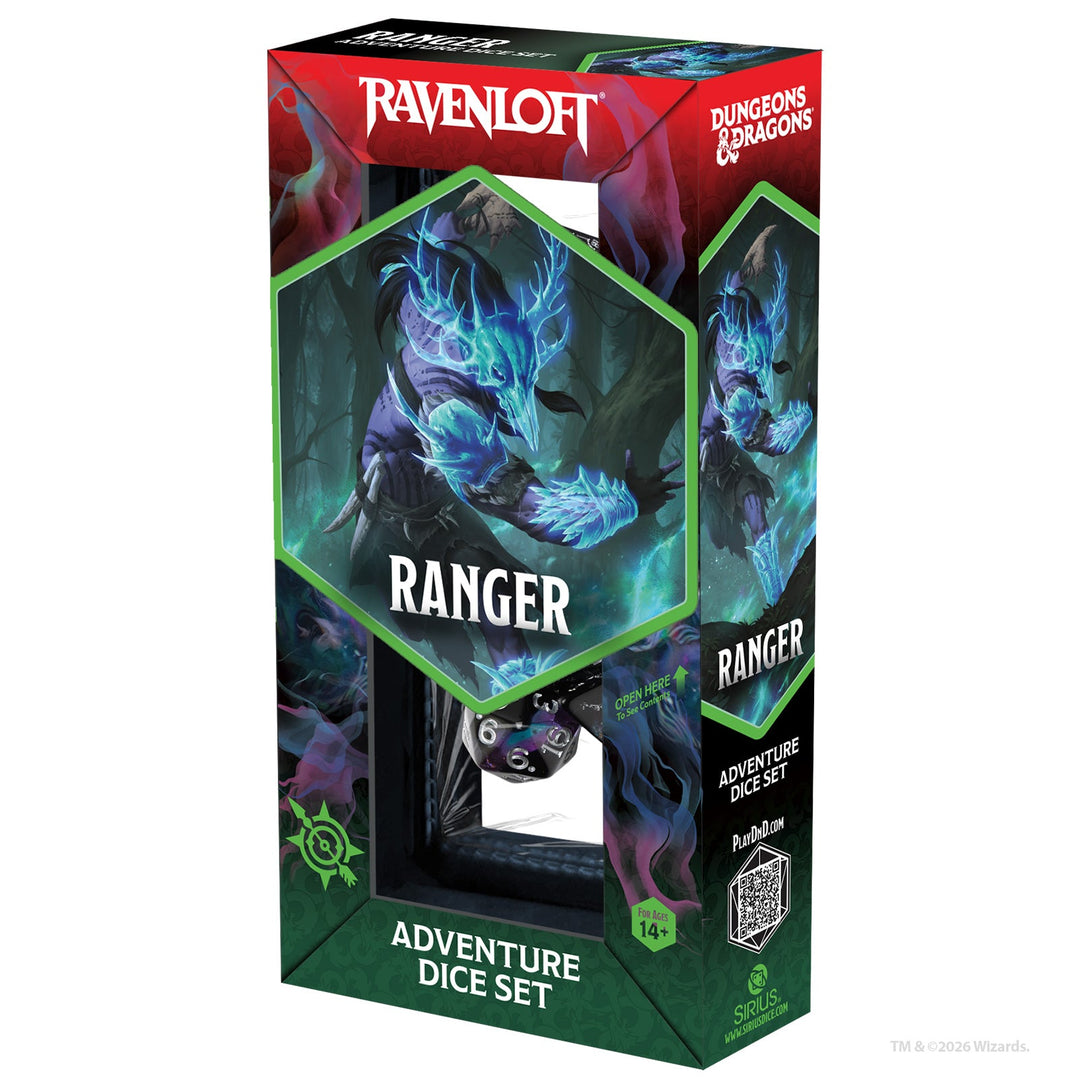 Sirius Dice: D&D Adventure Dice - Ranger: Black, Blue