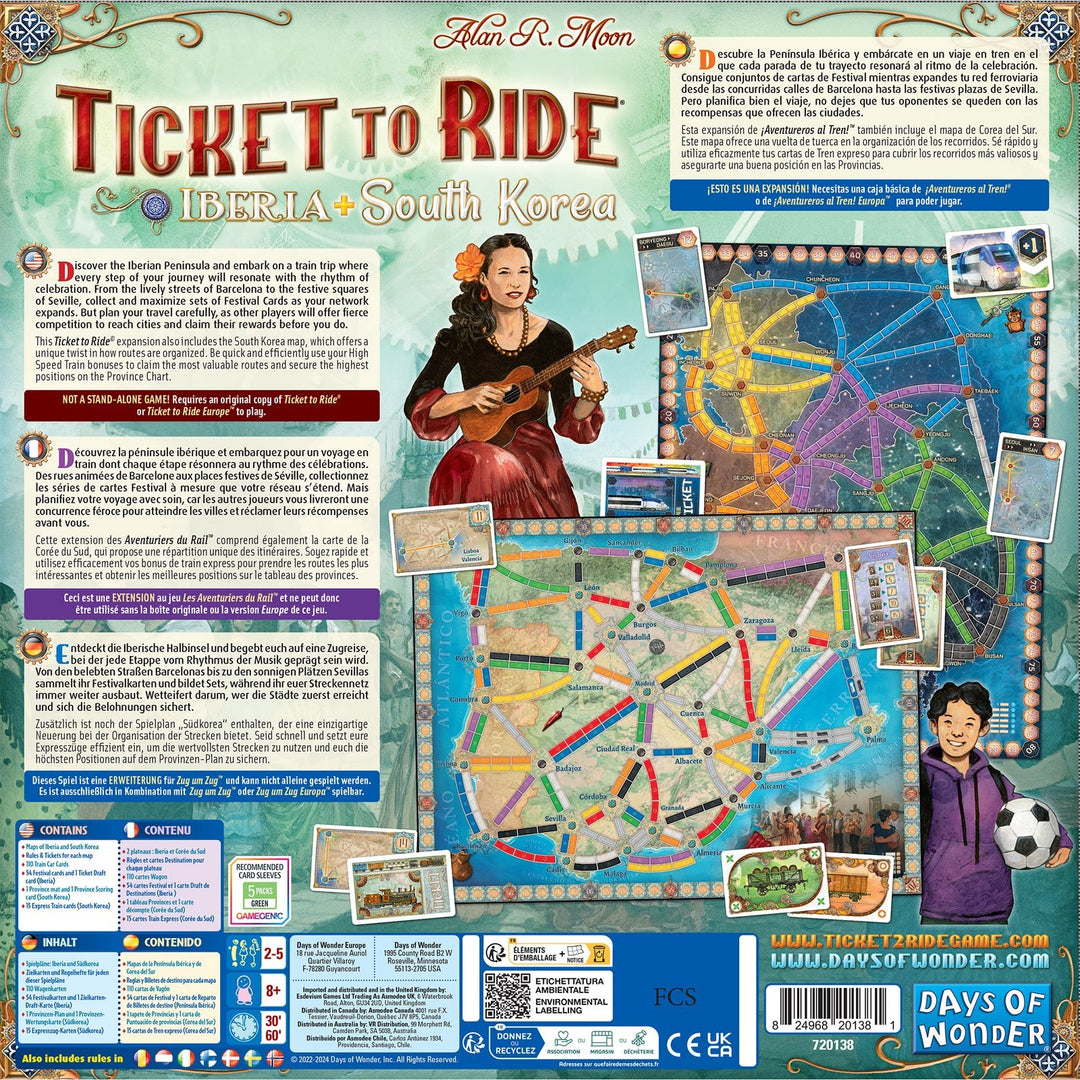 Ticket to Ride Iberia & South Korea — official extra