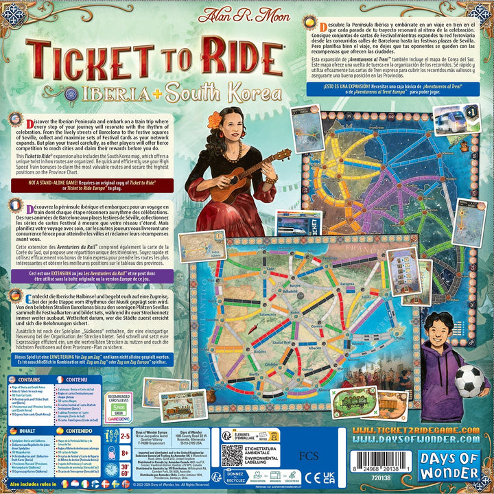 Ticket to Ride Iberia & South Korea — official extra