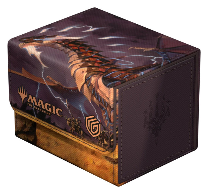 Ultimate Guard Sidewinder 100+ XenoSkin – Tarkir: Dragonstorm Ghostfire – Neriv, Heart of the Storm — Closed box – alternate angle