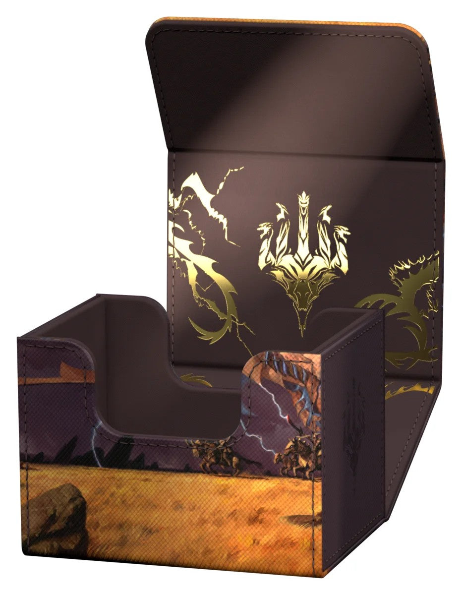 Ultimate Guard Sidewinder 100+ XenoSkin – Tarkir: Dragonstorm Ghostfire – Neriv, Heart of the Storm — Closed box – detail