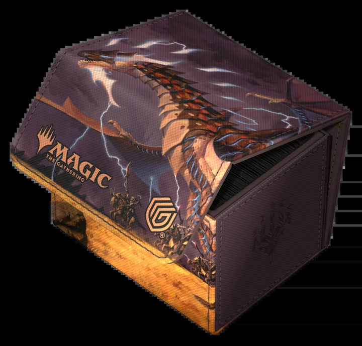 Ultimate Guard Sidewinder 100+ XenoSkin – Tarkir: Dragonstorm Ghostfire – Neriv, Heart of the Storm — Partially open