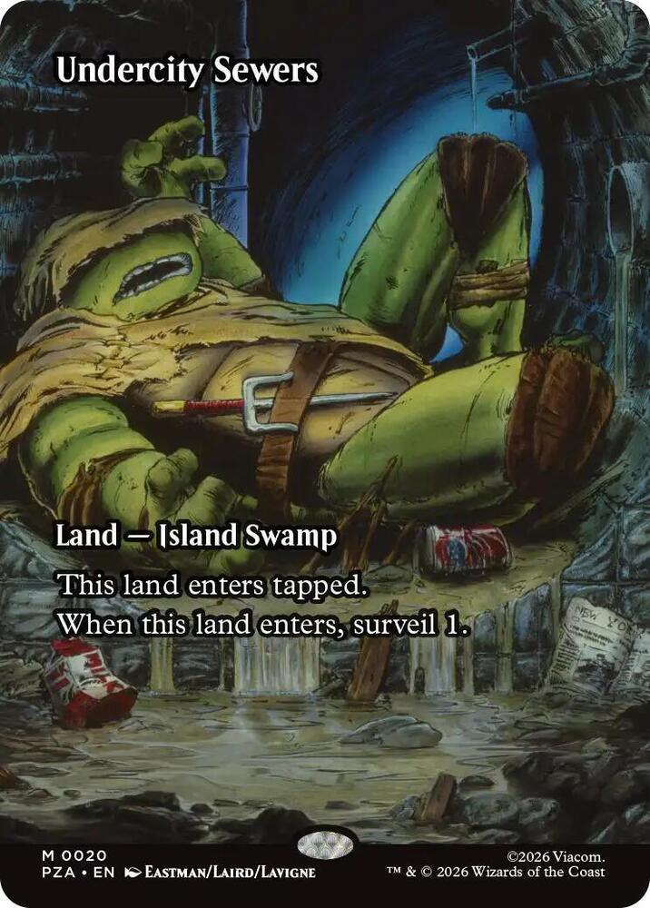 Undercity Sewers (Borderless) PZA-020 Foil — Teenage Mutant Ninja Turtles Eternal-Legal — official TCGPlayer product image